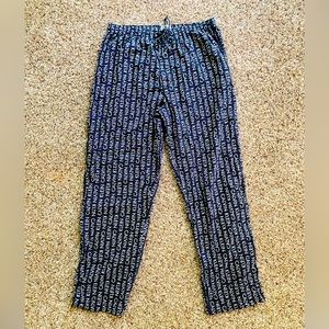 Calvin Klein 100% cotton Navy White Logo Pajama Lounge Pants.Waist 29-36".Unisex